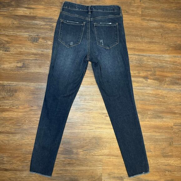 Jessica Simpson adored high rise ankle jeans size 25 raw hem dark wash - Picture 2 of 10